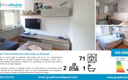 Sala d'estar de Pis en venda en Palamós amb Aire condicionat, Parquet i Forn