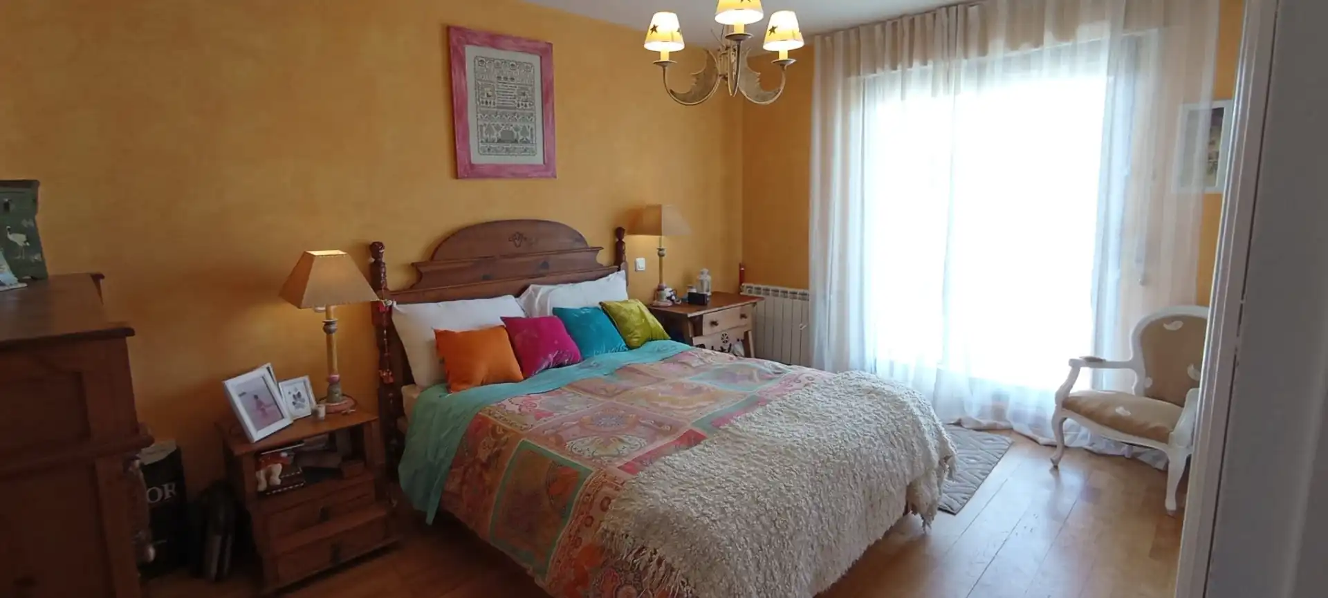 Dormitori de Casa adosada en venda en Simancas amb Calefacció, Jardí privat i Parquet