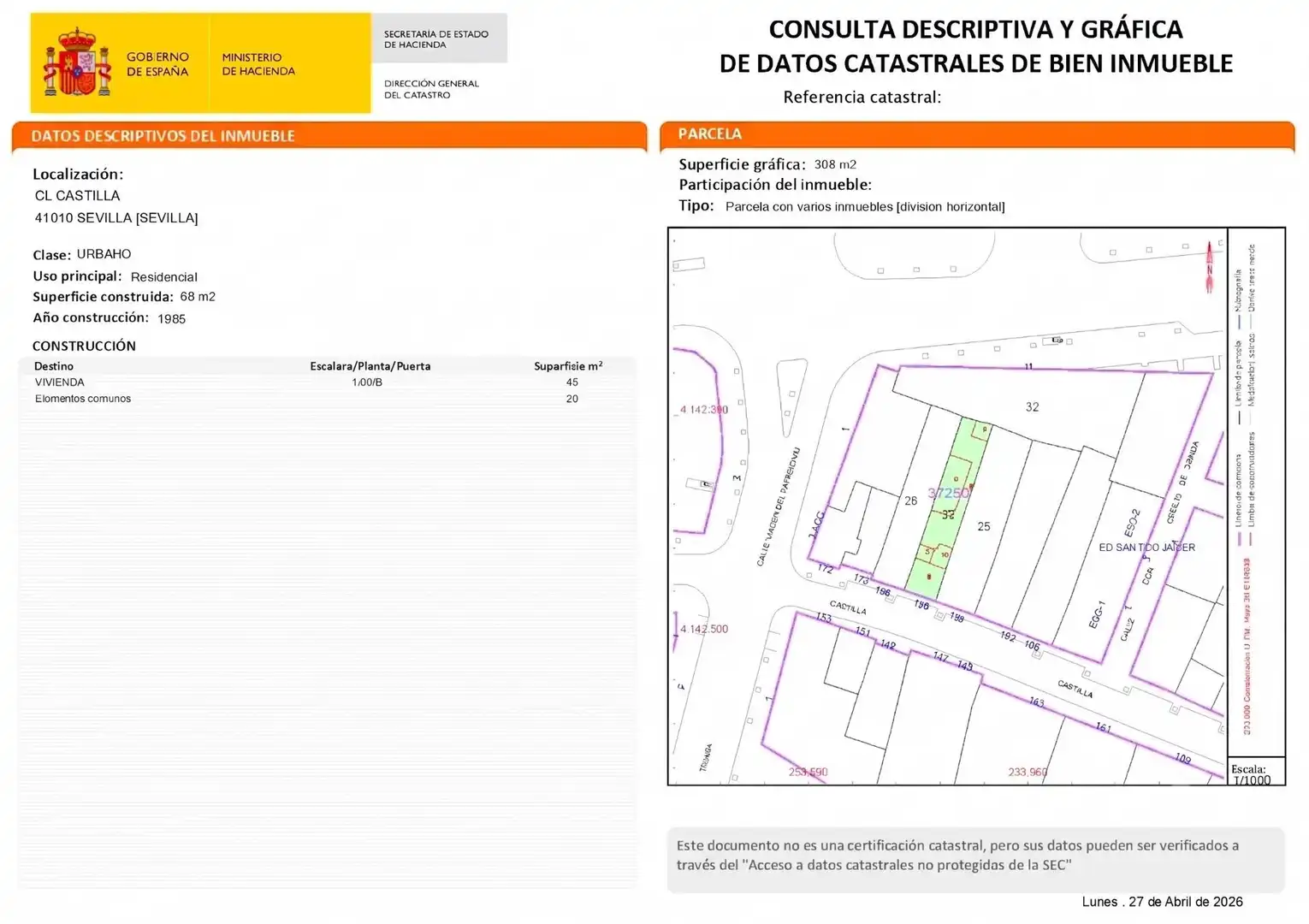 Außenansicht von Wohnung zum Verkauf in Sevilla mit Klimaanlage, Heizung und Privatgarten