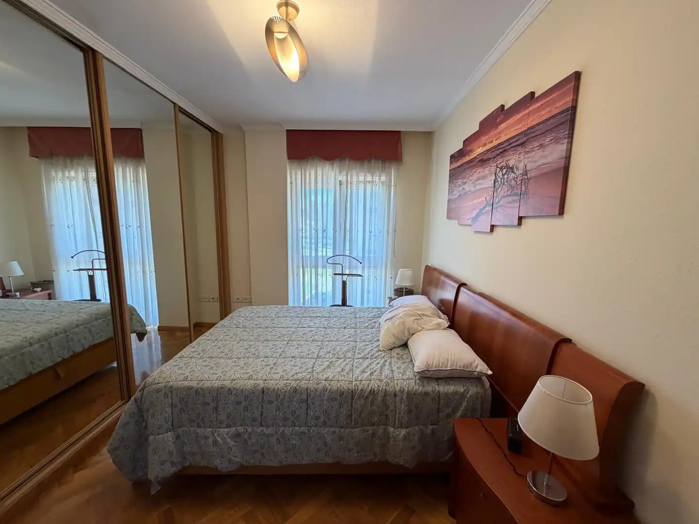 Schlafzimmer von Wohnung zur Miete in Lugo mit Heizung, Parkett und Abstellraum
