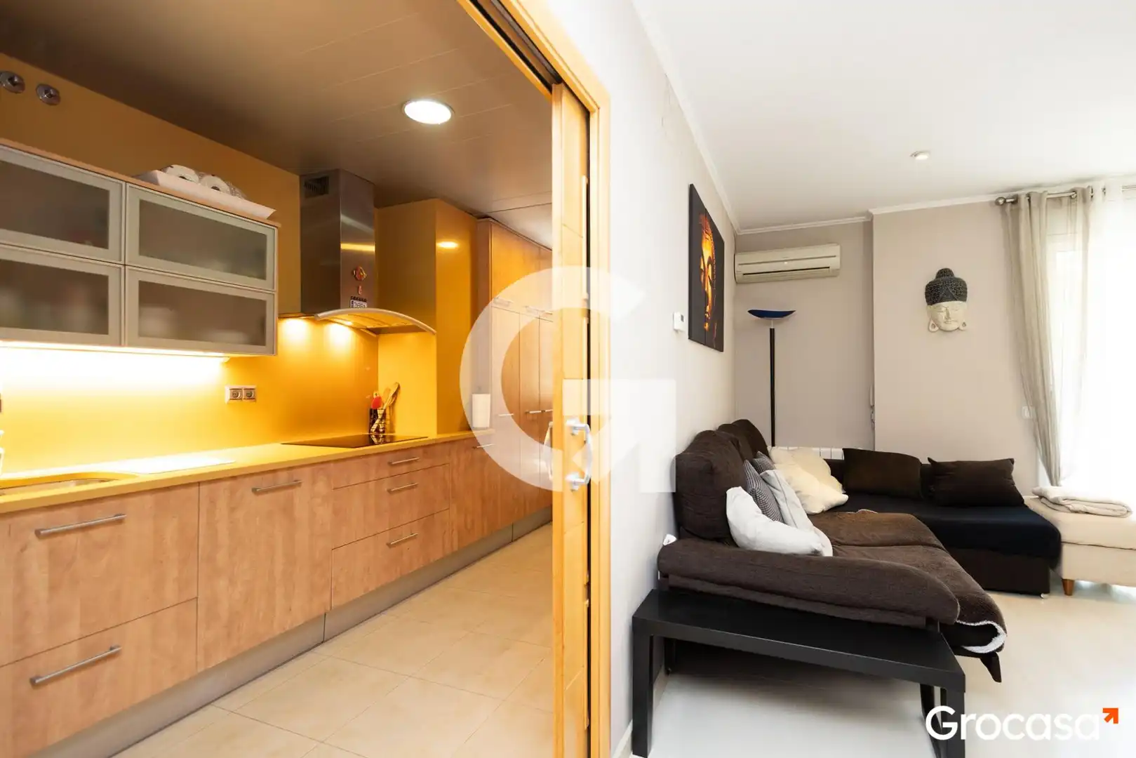 Sala de estar de Piso en venta en Badalona con Aire acondicionado, Calefacción y Horno