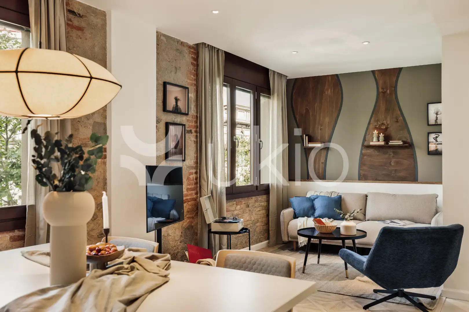 Sala d'estar de Apartament de lloguer en Barcelona amb Aire condicionat, Calefacció i Moblat