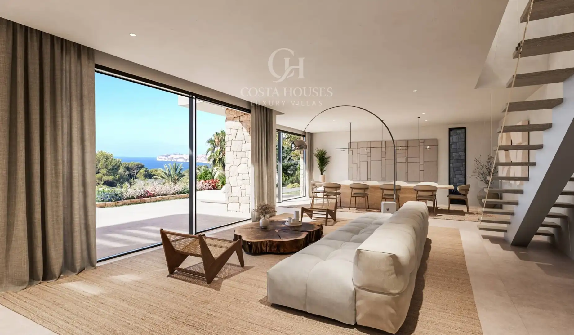 Sala d'estar de Casa o xalet en venda en Jávea / Xàbia amb Aire condicionat, Calefacció i Jardí privat