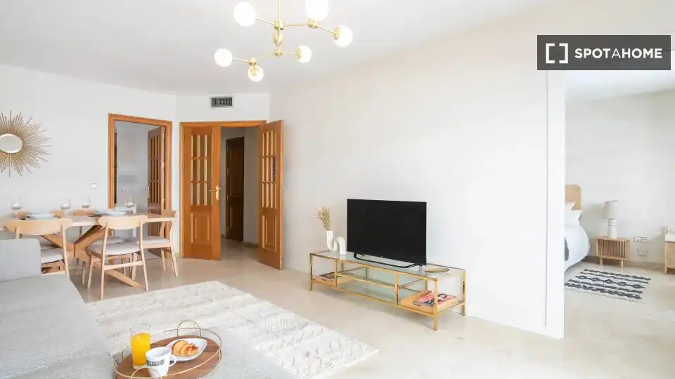 Living room of Flat for share in Alicante / Alacant  with Air Conditioner, Heating and Furnished