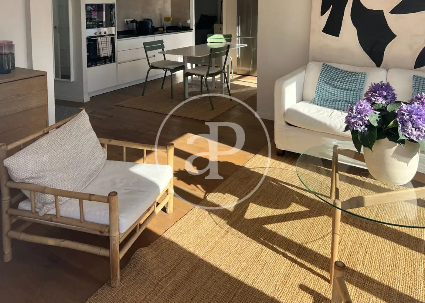 Wohnzimmer von Wohnung zur Miete in  Palma de Mallorca mit Klimaanlage, Heizung und Terrasse