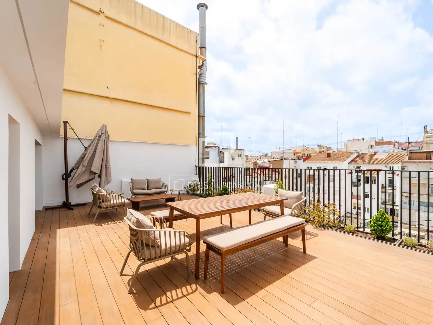 Terraza de Ático de alquiler en Valencia con Aire acondicionado, Calefacción y Terraza