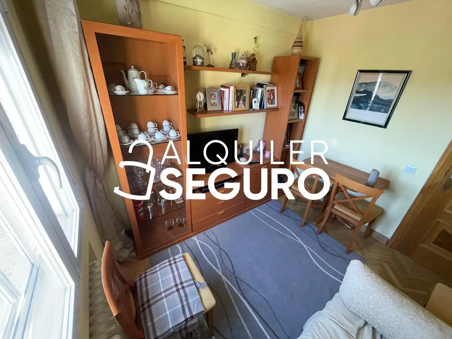 Sala de estar de Piso de alquiler en Madrid con Calefacción, Terraza y Amueblado