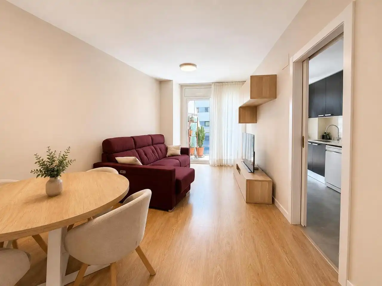 Wohnzimmer von Wohnung zum Verkauf in Badalona mit Klimaanlage, Heizung und Terrasse