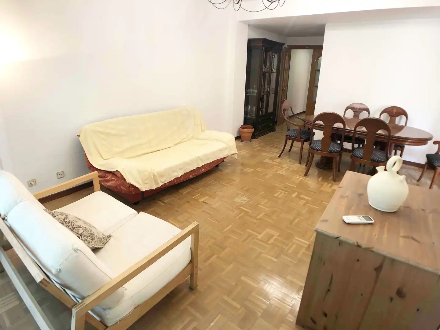 Sala de estar de Piso de alquiler en Madrid con Aire acondicionado, Calefacción y Parquet