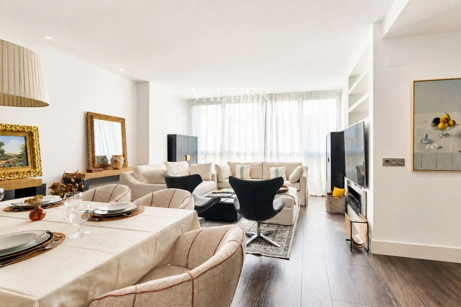 Wohnzimmer von Wohnung zur Miete in Madrid mit Klimaanlage und Möbliert
