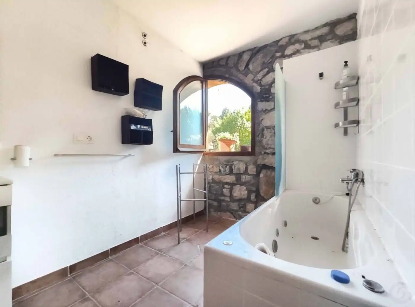 Bathroom of Houses for sale in La Vall de Bianya  with Heating, Terrace and Storage room