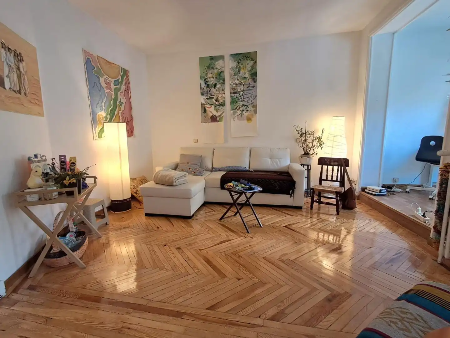 Living room of Flat for sale in Madrid  with Heating, Terrace and Storage room