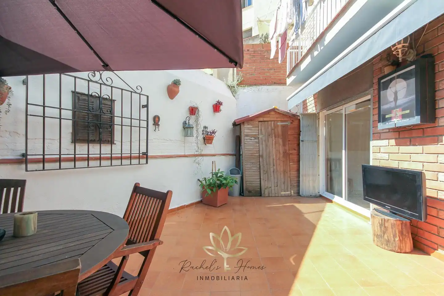 Terrasse von Erdgeschoss zum Verkauf in Barcelona mit Heizung, Parkett und Terrasse