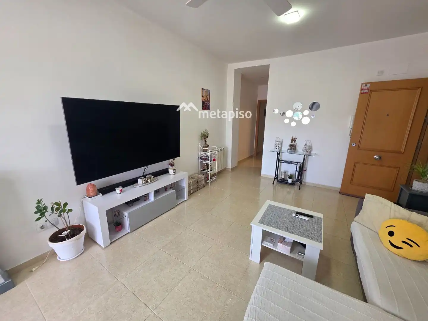 Sala de estar de Piso en venta en La Pobla de Montornès   con Calefacción y Terraza