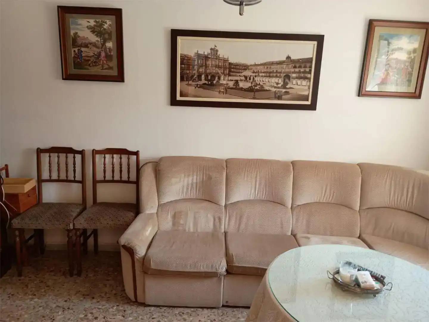 Living room of Flat for sale in Peralejos de Arriba  with Private garden, Storage room and Furnished