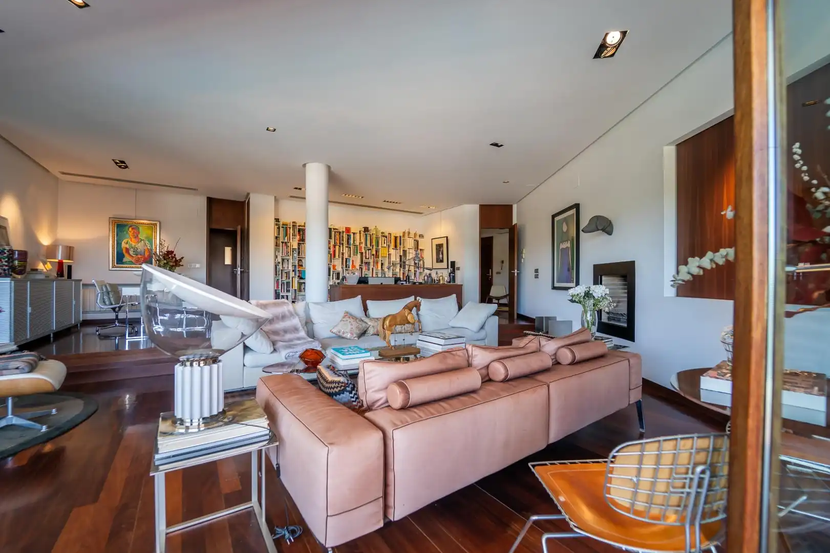 Sala d'estar de Casa o xalet en venda en Elche / Elx amb Aire condicionat, Jardí privat i Parquet
