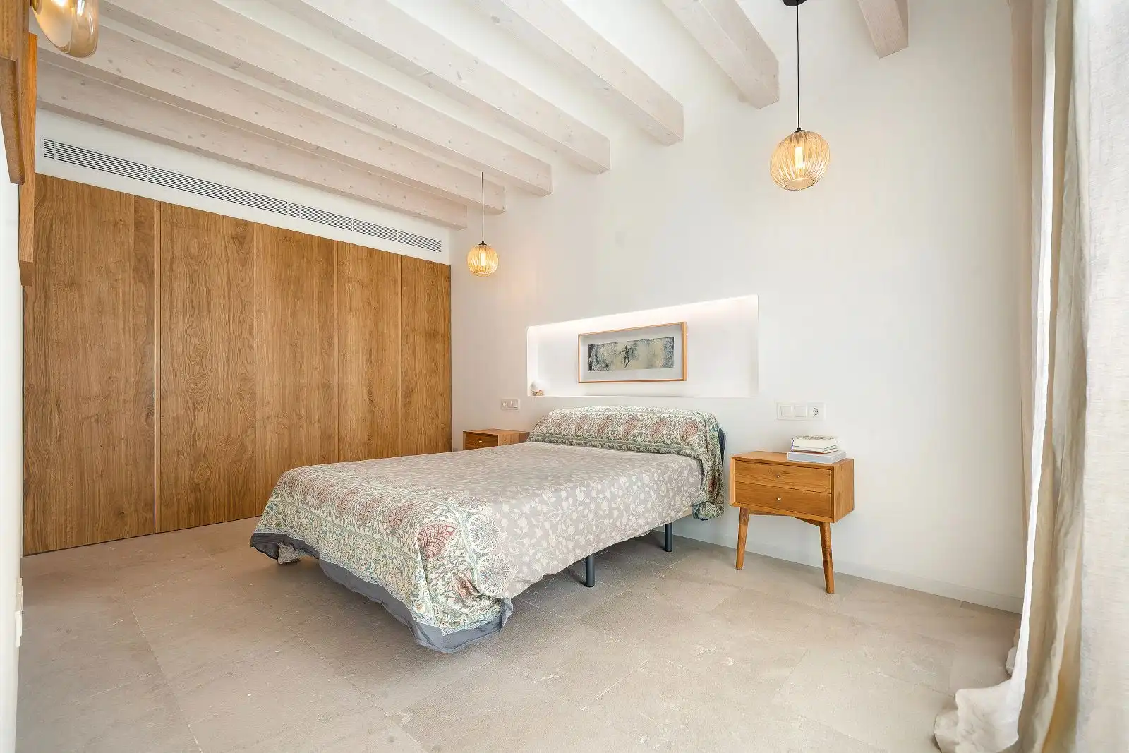 Bedroom of Detached homes for sale in Pollença  with Air Conditioner, Heating and Parquet flooring