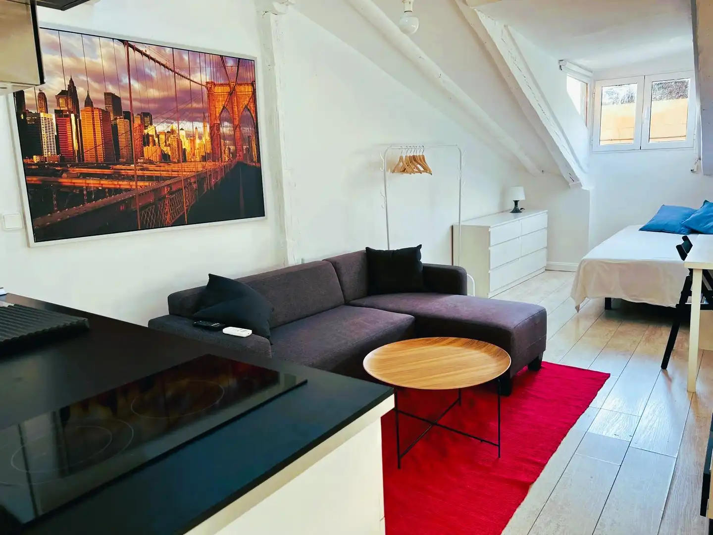 Wohnzimmer von Wohnung zur Miete in Madrid mit Klimaanlage, Heizung und Möbliert