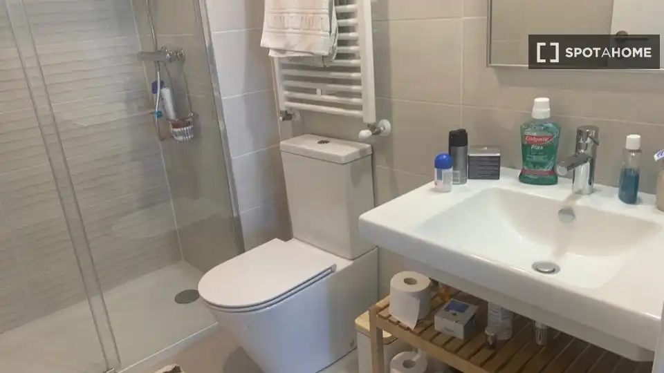 Bathroom of Apartments for share in Sopela  with Air Conditioner, Terrace and Furnished