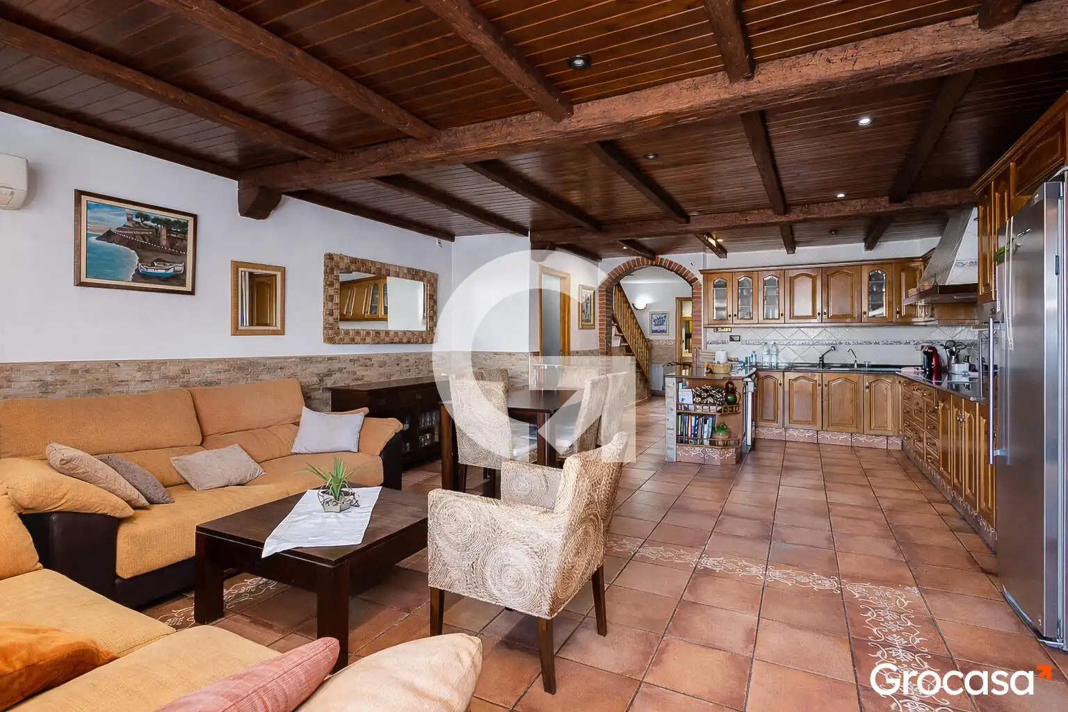 Living room of Detached homes for sale in Mataró  with Air Conditioner, Heating and Private garden