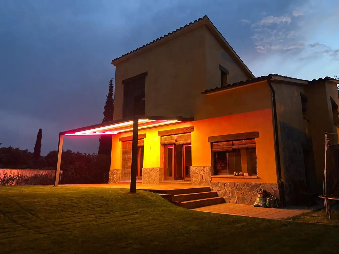 Terrace of Houses for rent in Sant Martí de Llémena  with Air Conditioner, Heating and Private garden