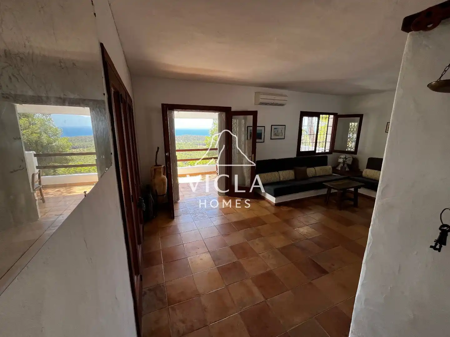 Sala de estar de Casa o chalet de alquiler en Sant Josep de sa Talaia con Aire acondicionado, Calefacción y Terraza