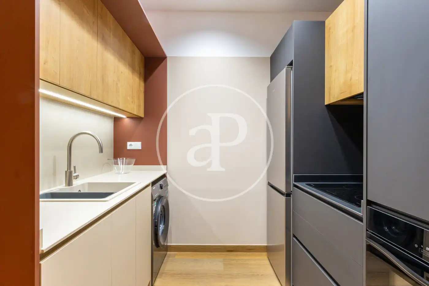 Cocina de Piso de alquiler en Valencia con Aire acondicionado, Calefacción y Amueblado