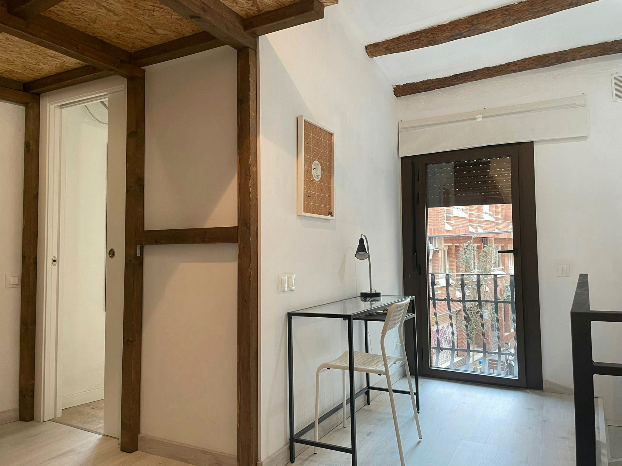 Bedroom of Flat to rent in  Barcelona Capital  with Heating, Furnished and Washing machine