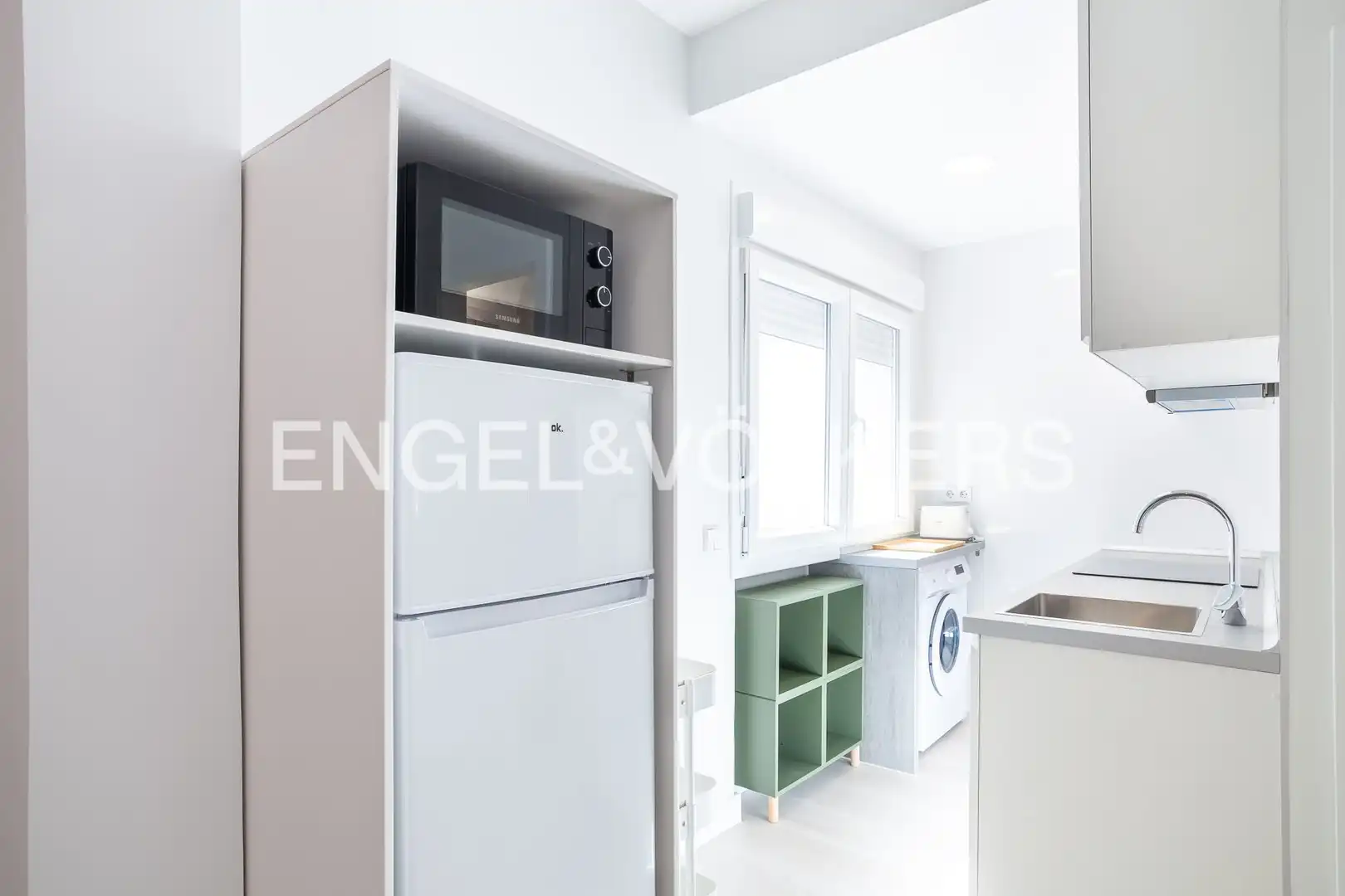 Cocina de Piso de alquiler en Madrid con Calefacción y Jardín privado