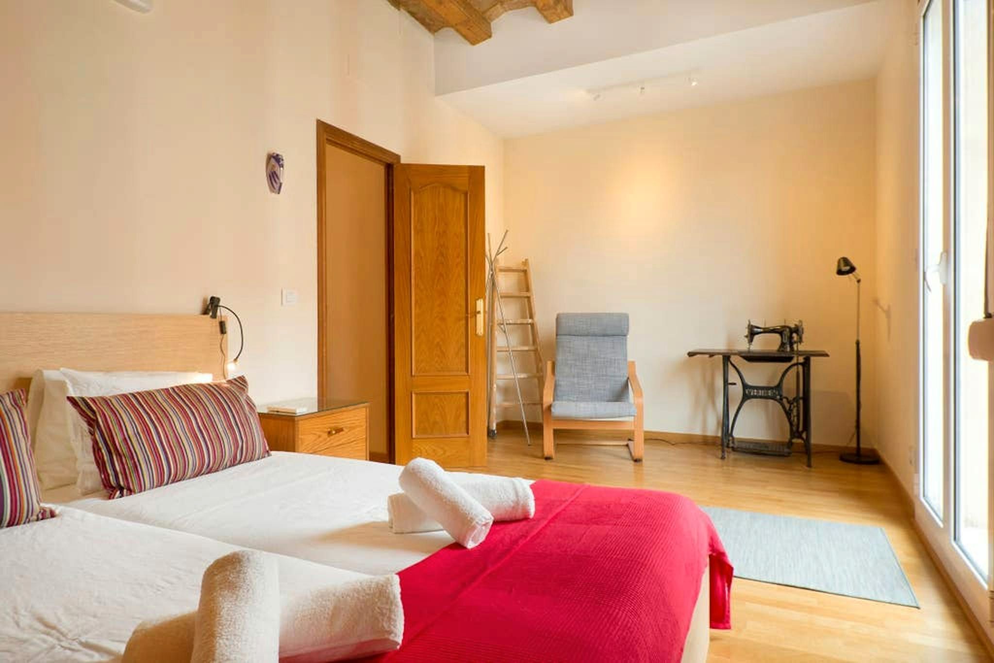 Bedroom of Flat to rent in  Barcelona Capital  with Air Conditioner, Furnished and Washing machine
