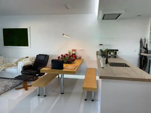 Cuina de Apartament de lloguer en Marbella amb Aire condicionat, Moblat i Es permeten mascotes