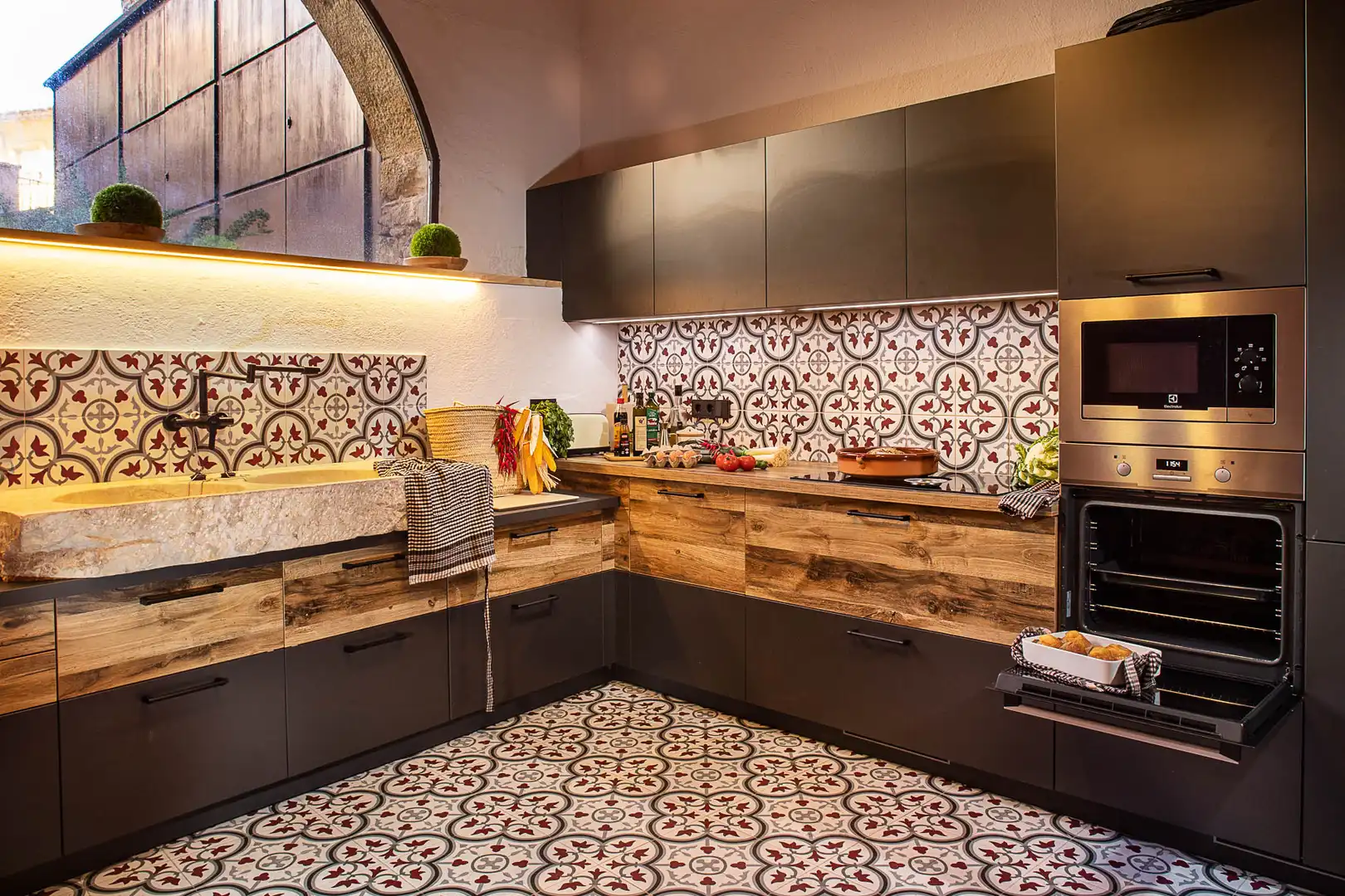 Cocina de Finca rústica en venta en Cistella con Aire acondicionado, Calefacción y Jardín privado