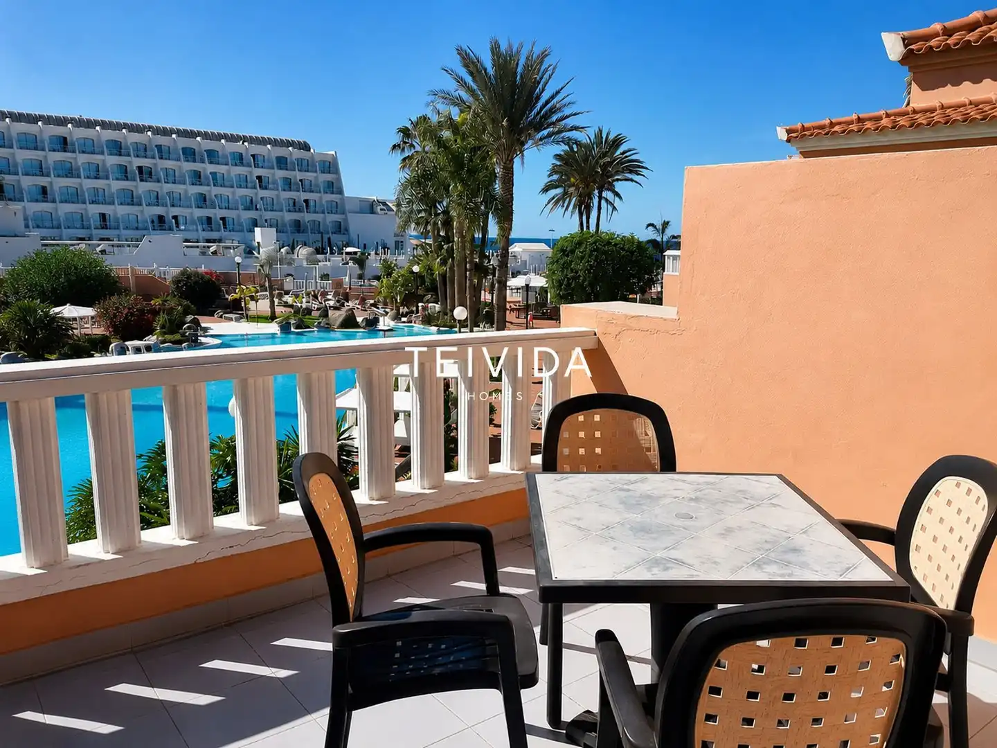 Terrace of Flat for rent in Adeje  with Terrace, Swimming Pool and Furnished