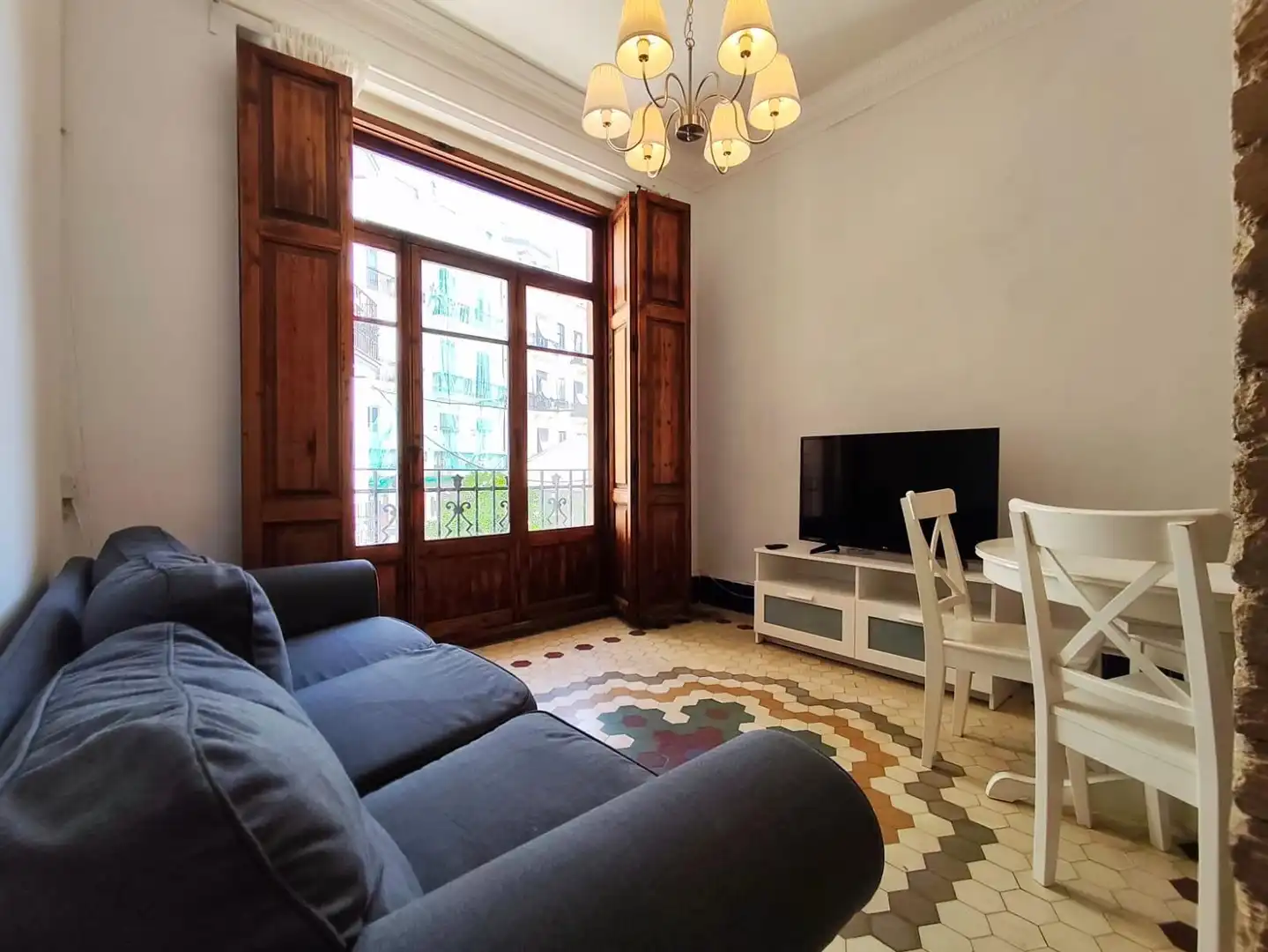 Wohnzimmer von Wohnung zur Miete in Valencia mit Klimaanlage, Heizung und Möbliert
