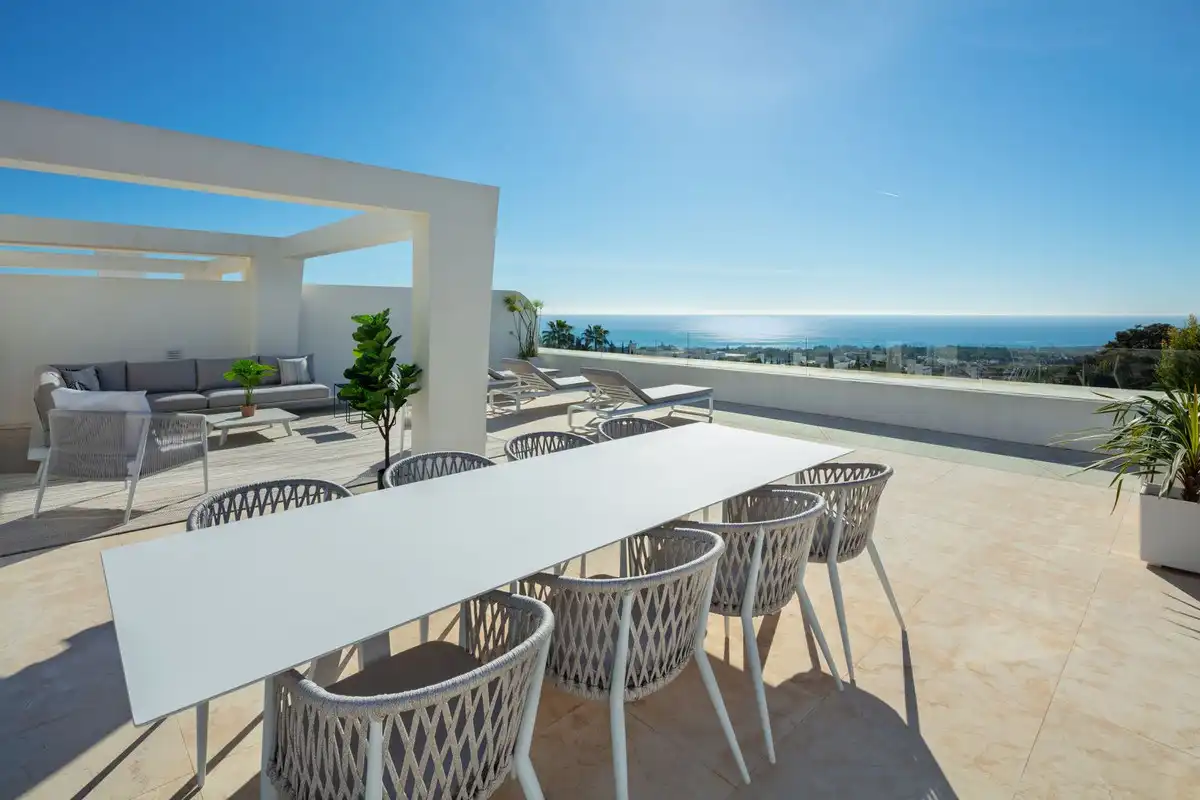 Terrace of Duplexes for sale in Marbella  with Air Conditioner and Community pool