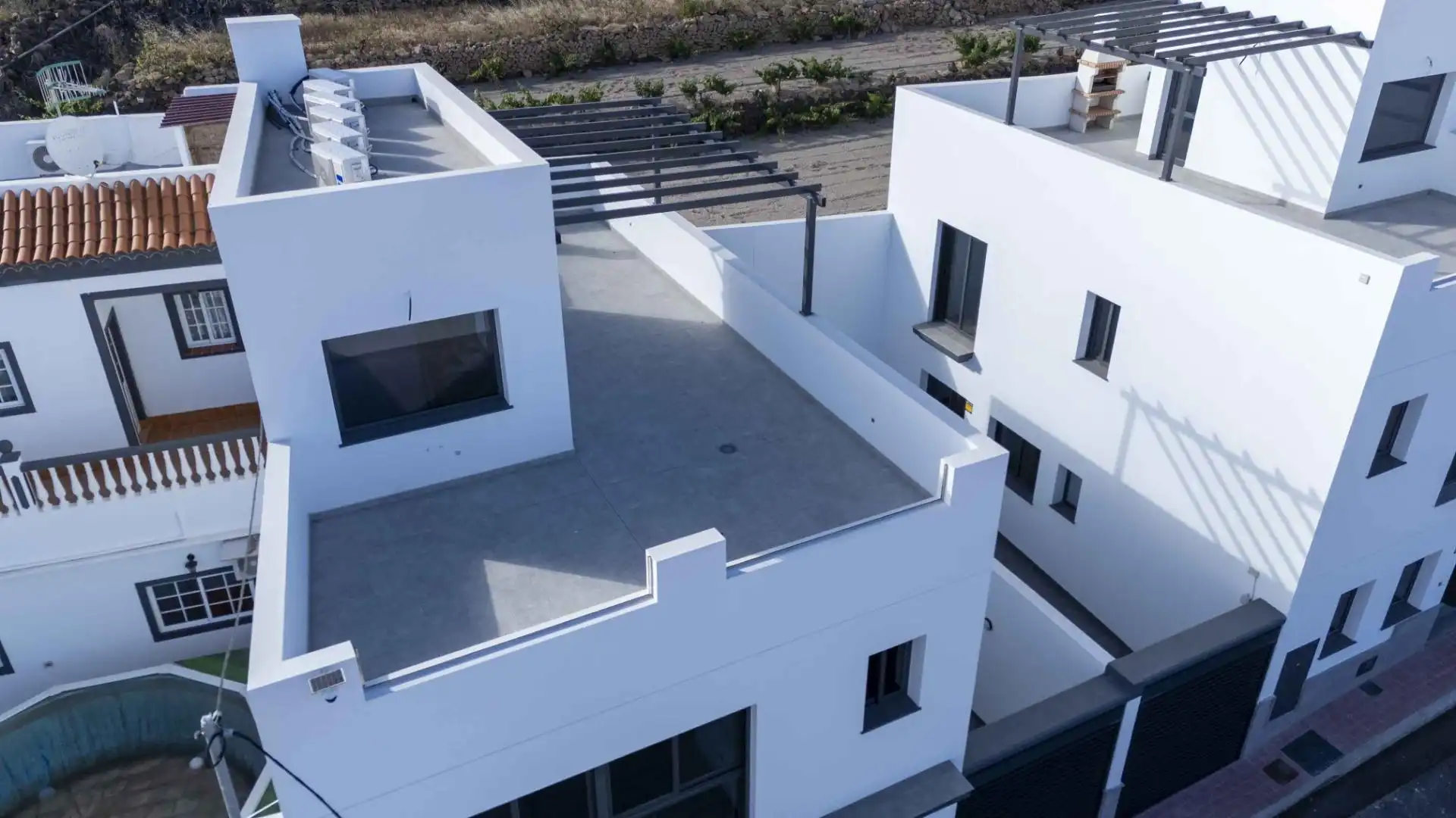 Vista exterior de Casa adosada en venta en San Miguel de Abona con Aire acondicionado, Jardín privado y Terraza
