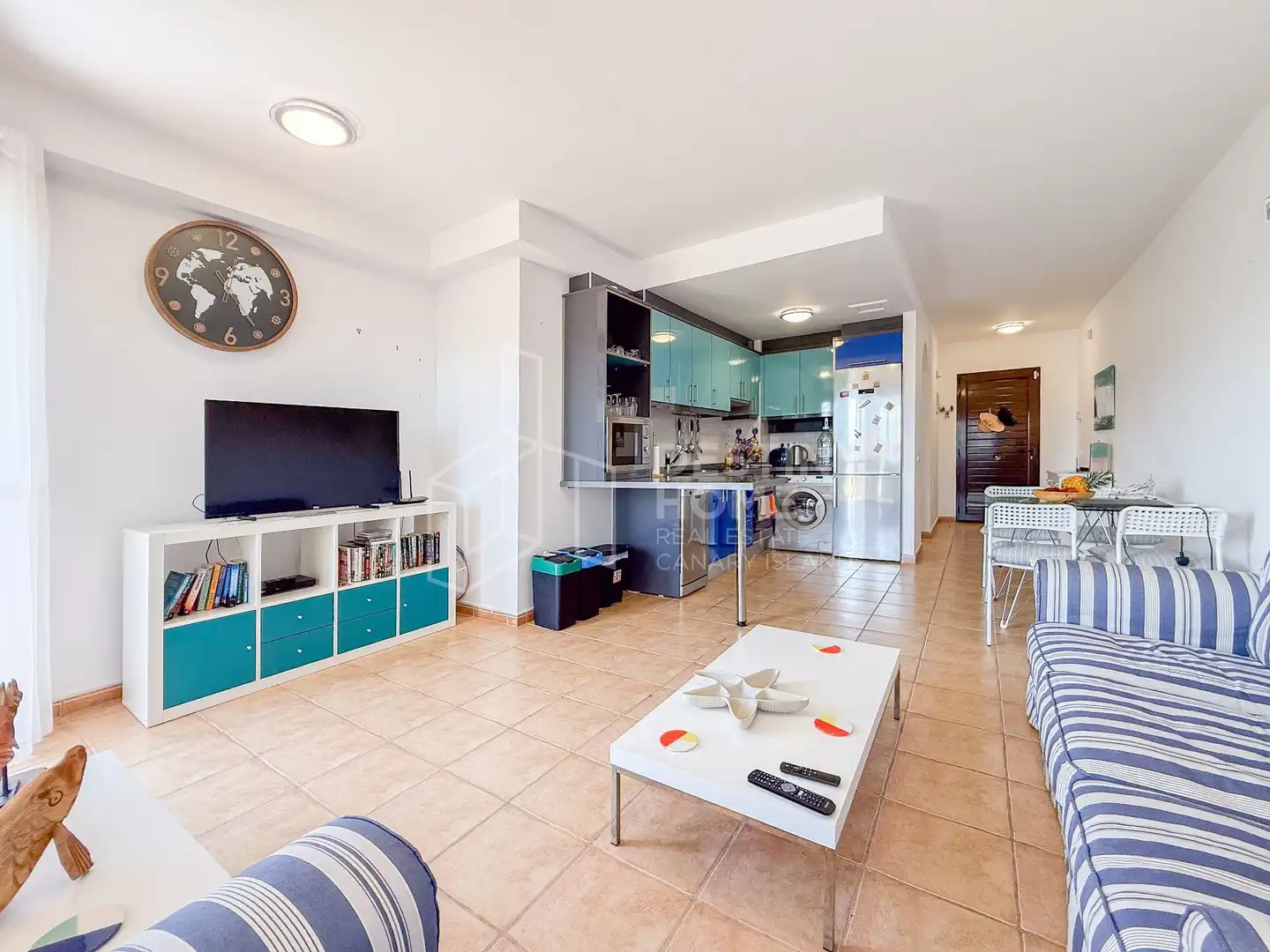 Living room of Apartments for sale in La Oliva  with Private garden, Terrace and Furnished
