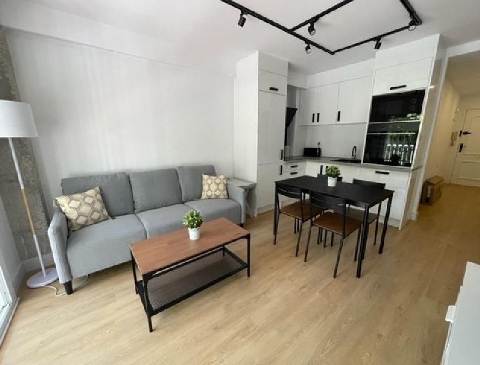 Sala d'estar de Pis de lloguer en Donostia - San Sebastián  amb Aire condicionat, Calefacció i Parquet