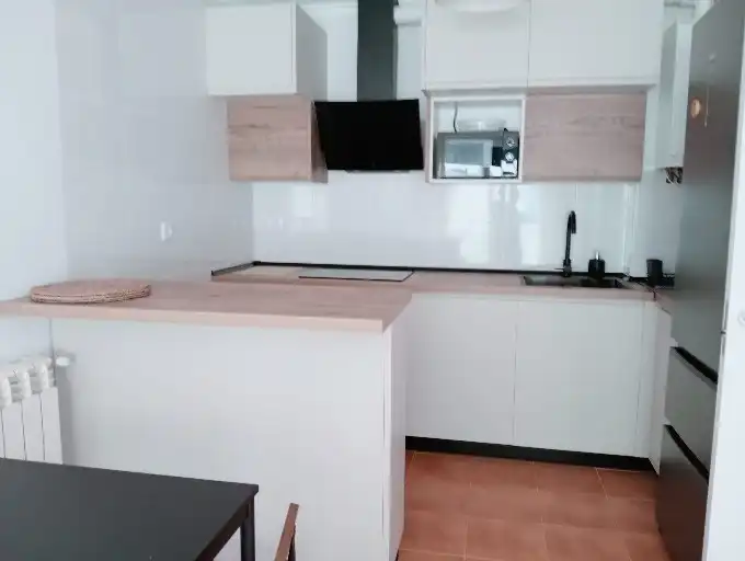 Kitchen of Flat for rent in Miengo  with Heating, Private garden and Parquet flooring