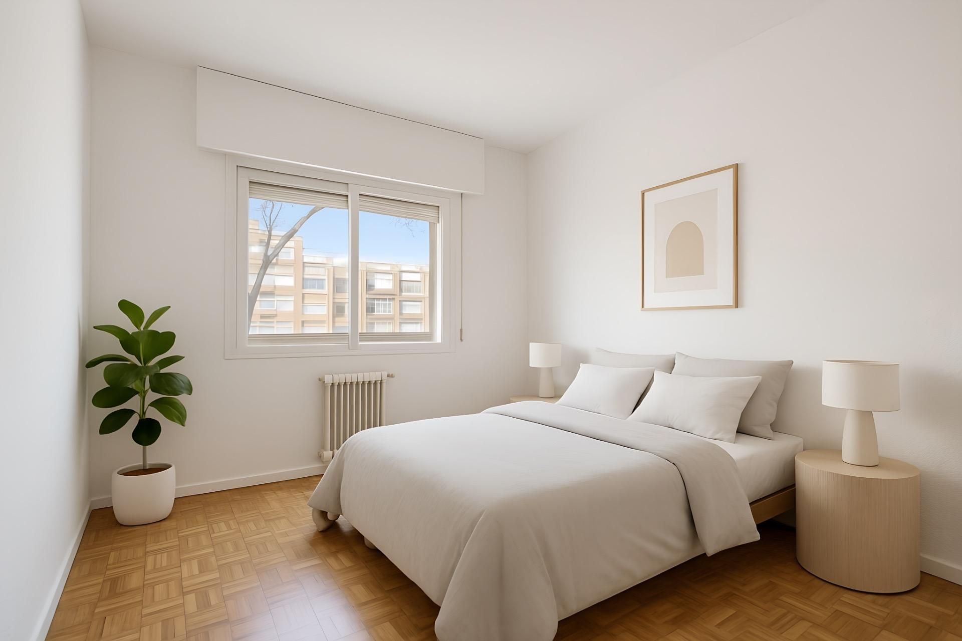 Dormitori de Pis en venda en  Madrid Capital amb Aire condicionat, Parquet i Terrassa