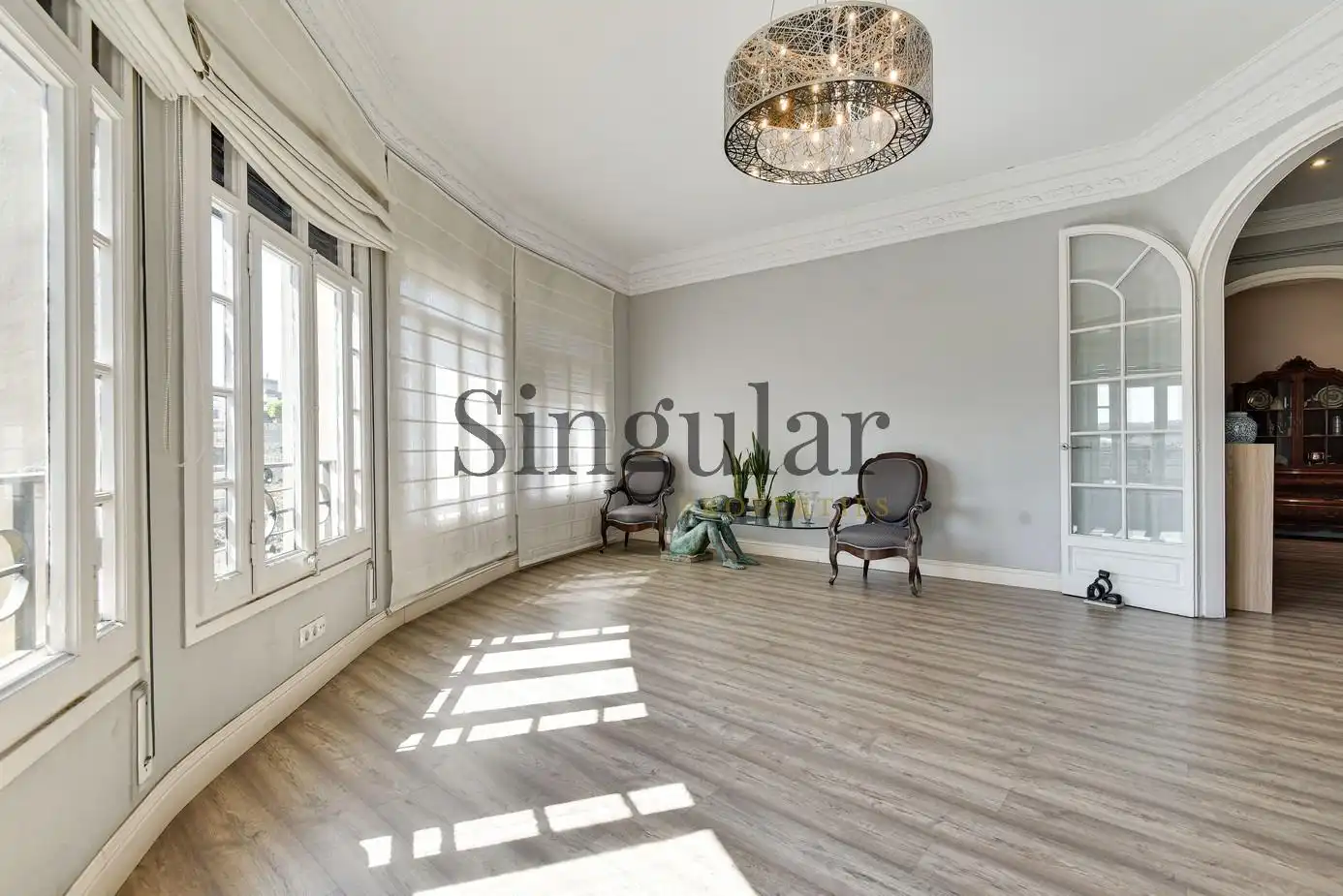 Living room of Flat for sale in  Barcelona Capital  with Air Conditioner and Balcony
