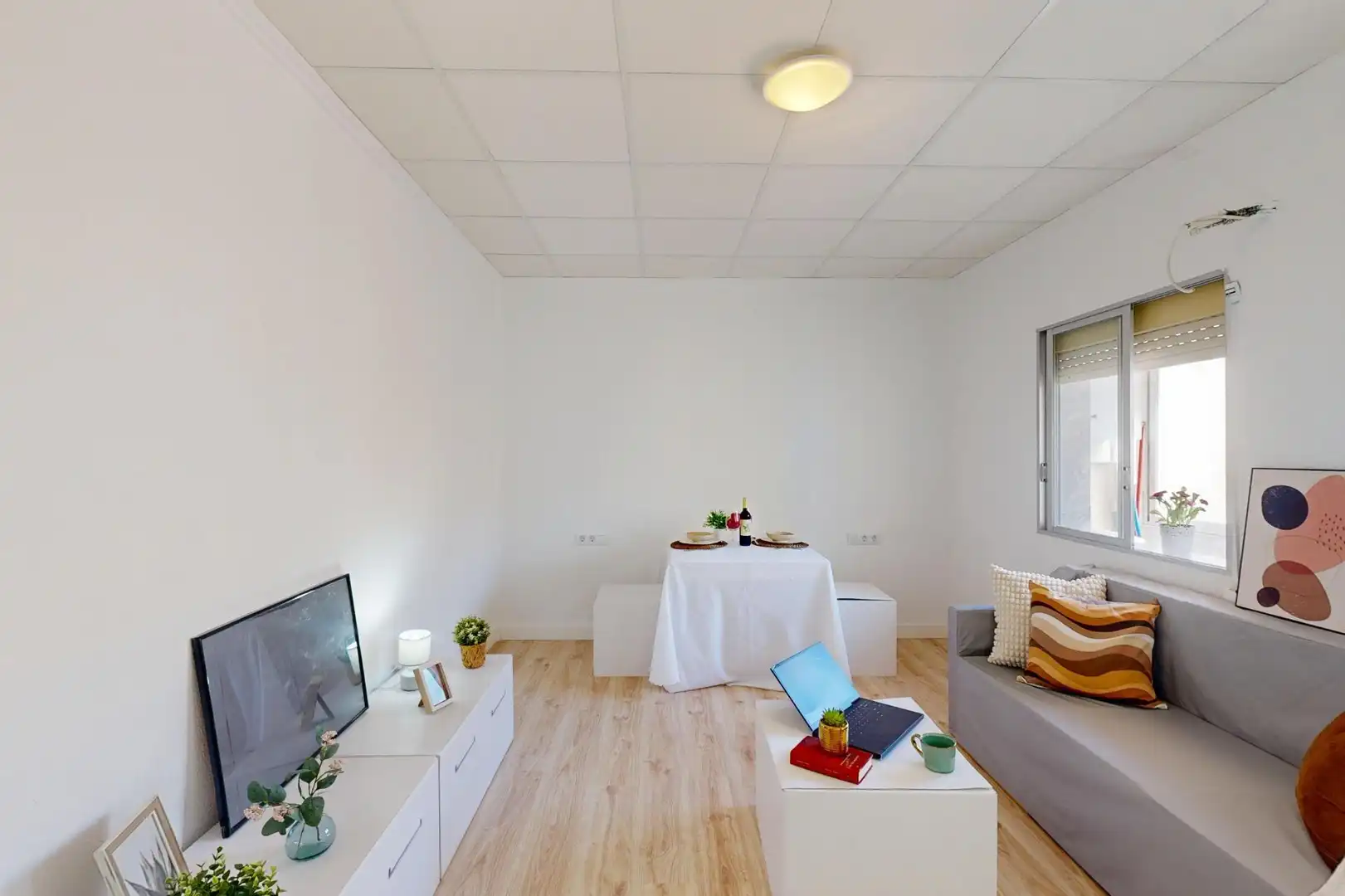 Wohnzimmer von Wohnung zum Verkauf in Cartagena mit Klimaanlage, Heizung und Balkon