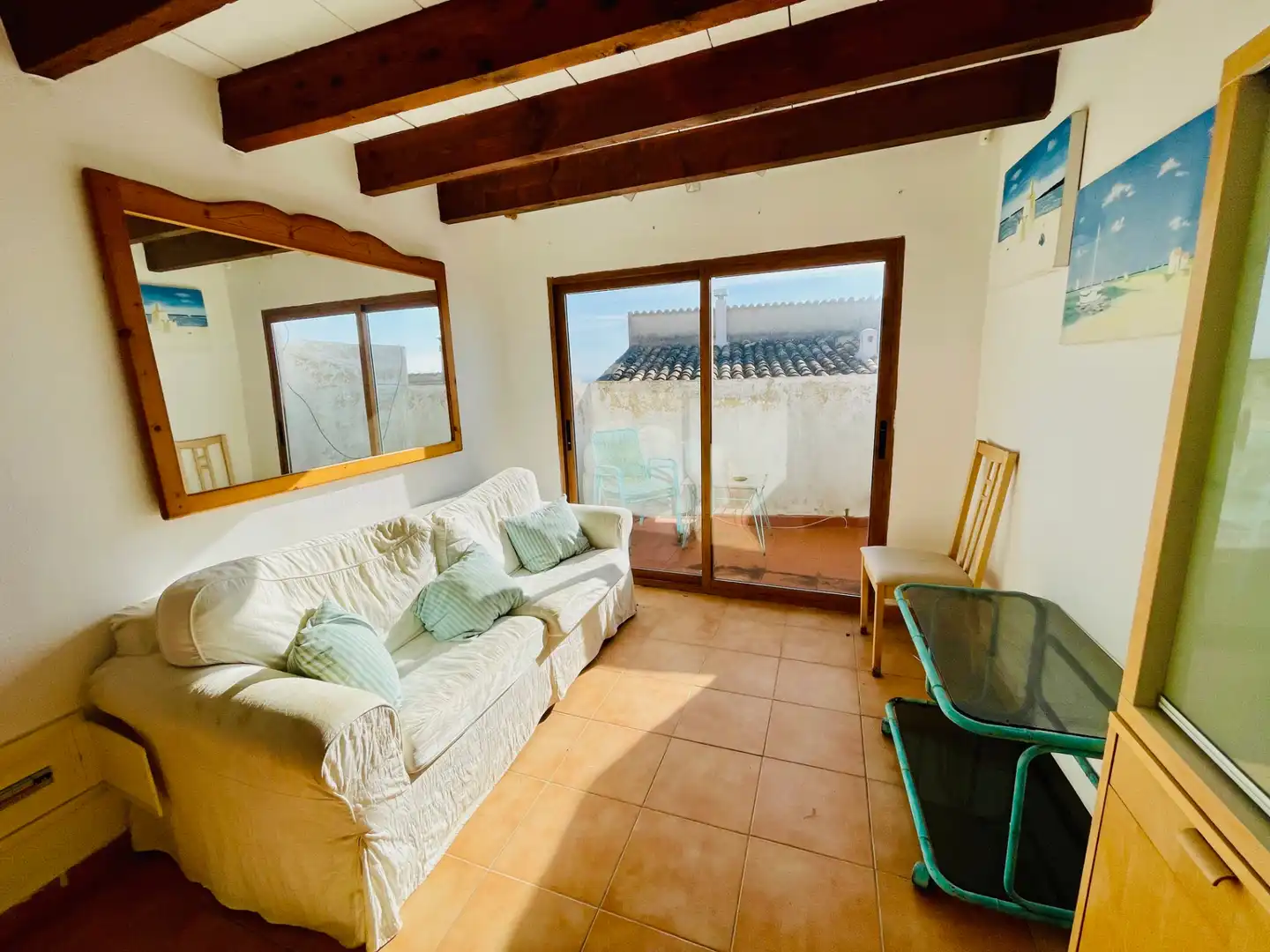 Sala de estar de Casa o chalet en venta en Selva con Terraza, Amueblado y Horno