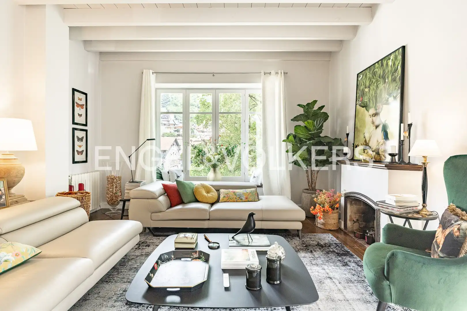 Sala d'estar de Àtic en venda en Camprodon amb Calefacció, Jardí privat i Parquet