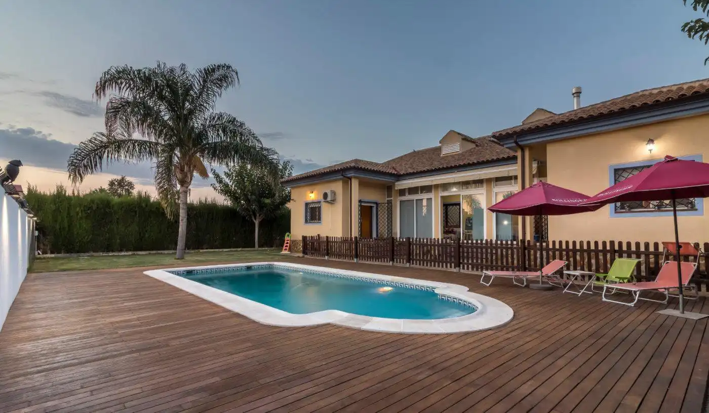 Piscina de Casa o xalet en venda en Murcia amb Aire condicionat, Calefacció i Jardí privat