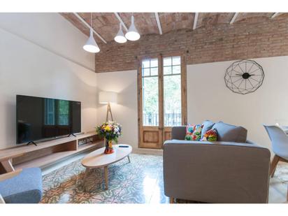 Sala d'estar de Pis de lloguer en  Barcelona Capital amb Aire condicionat, Calefacció i Moblat