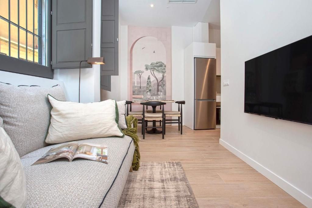 Sala d'estar de Apartament de lloguer en  Granada Capital amb Moblat i Es permeten mascotes