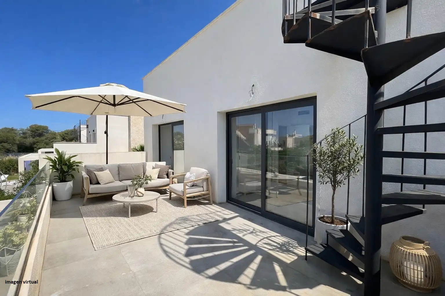 Terrasse von Haus oder Chalet zum Verkauf in Llucmajor mit Klimaanlage, Privatgarten und Terrasse