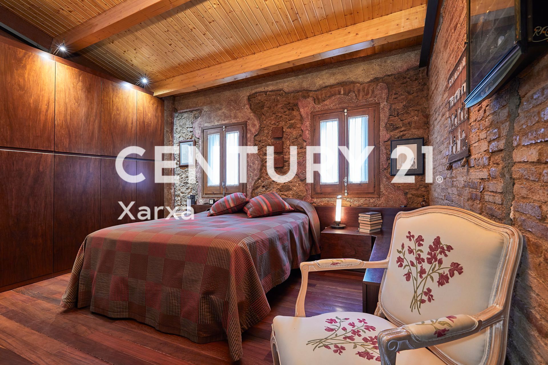 Bedroom of Single-family semi-detached for sale in  Barcelona Capital  with Air Conditioner, Heating and Private garden