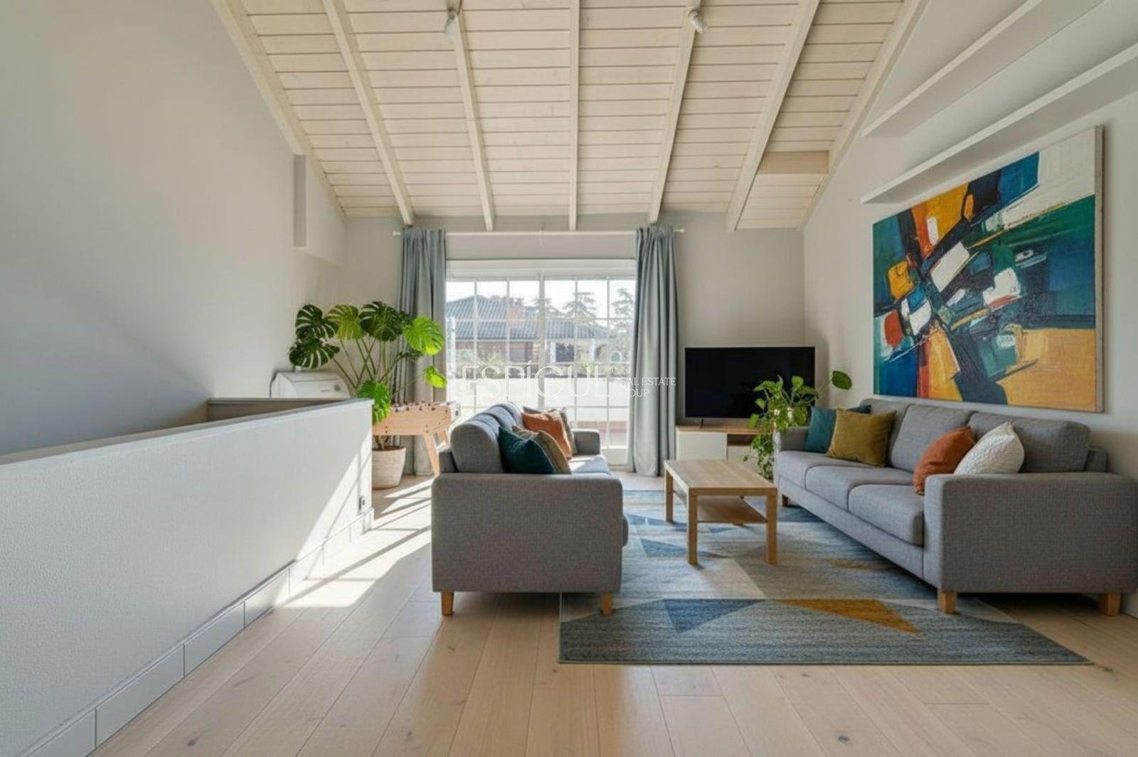 Living room of Single-family semi-detached for sale in Sant Cugat del Vallès  with Air Conditioner, Heating and Private garden